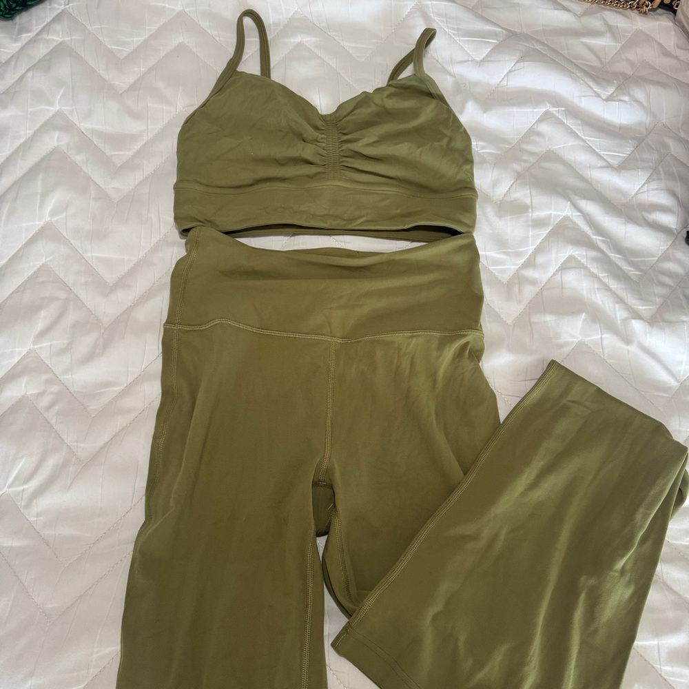 Lululemon Athletica Olive Green Set